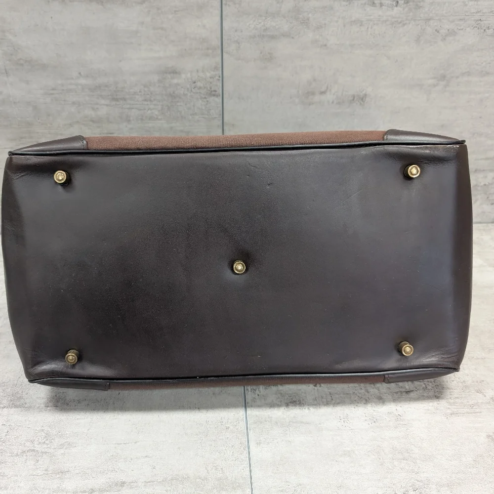 Vintage Hartmann Brown Leather Briefcase Laptop Bag Carry On